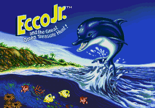 Ecco Jr and the Great Ocean Hunt title screen for Sega Pico